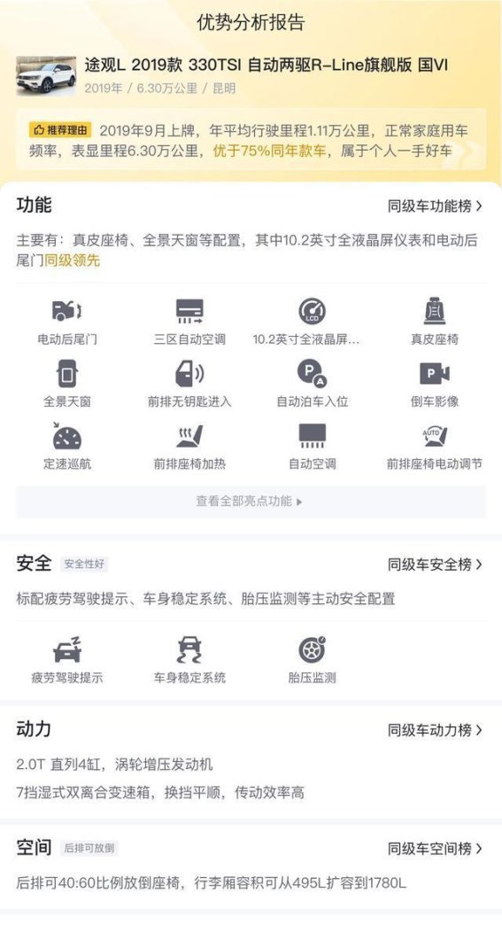二手大众途观L R-Line旗舰版，性能与空间的完美平衡
