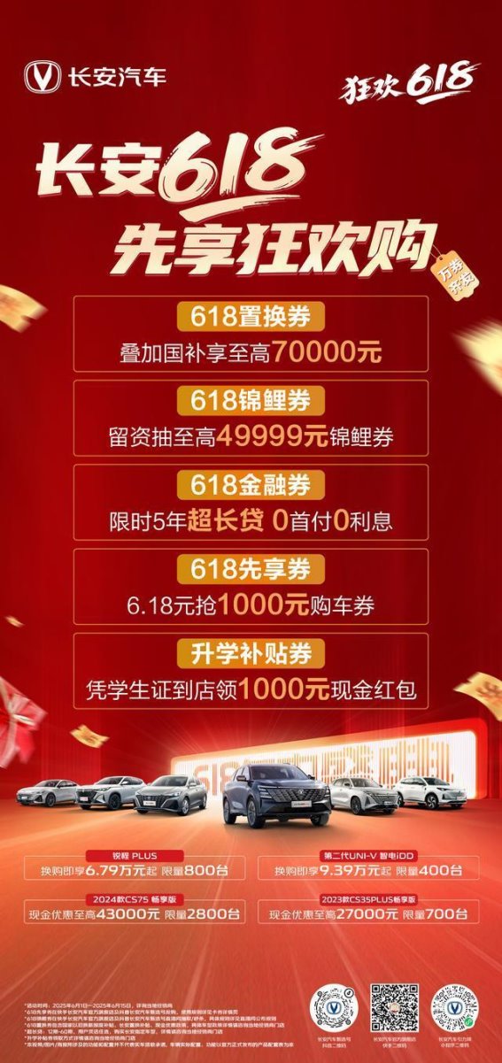 长安618年中大促：购车狂欢，实惠不停