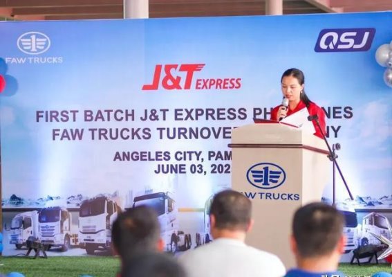 一汽解放交付36台虎V轻卡 助力菲律宾J&amp;T Express物流升级