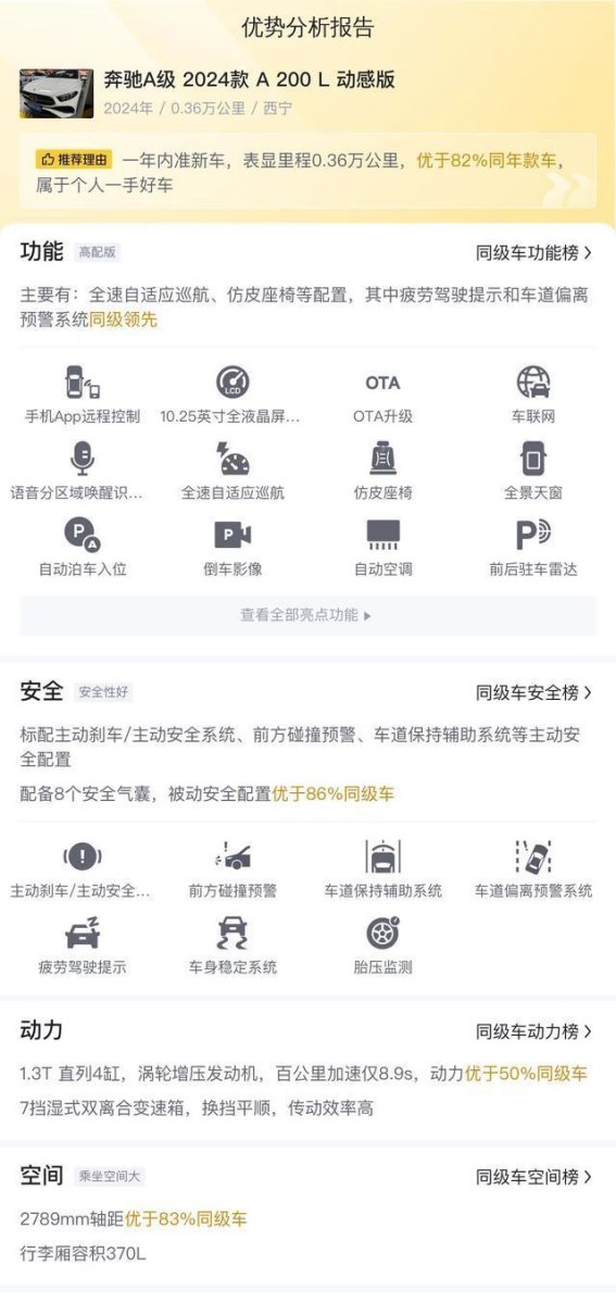 奔驰A级准新车实用指南：都市白领入门豪华首选，18.8万的品牌吸引力
