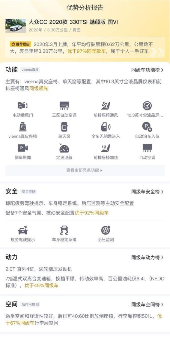 三年折旧超半价，大众CC 2020款3.3万公里轿跑体验分享