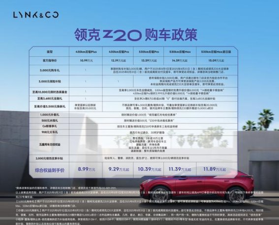 领克Z20 430KM续航版：让智能与驾驶乐趣触手可及