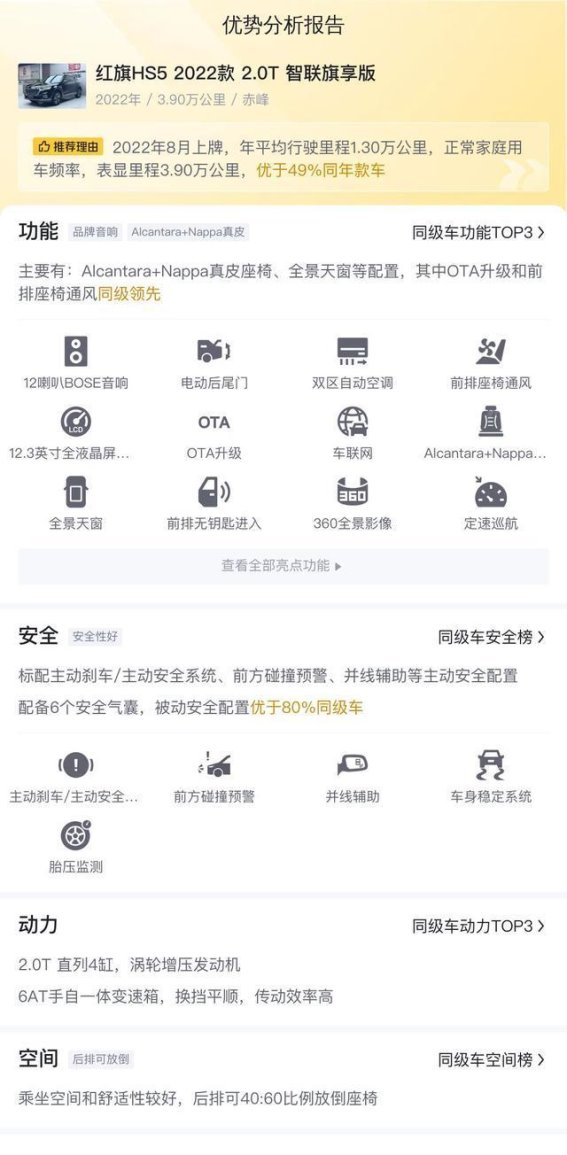 红旗HS5 2.0T二手车分析：高性价比家用SUV的理想选择？