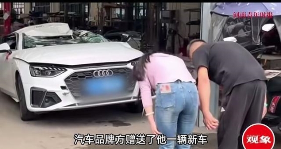 奥迪车主奇迹生还,安全性能成最大豪华