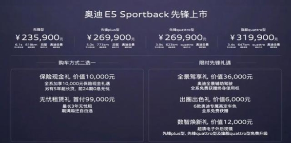 奥迪E5 Sportback:奢华与动力并行,智能驾驭未来