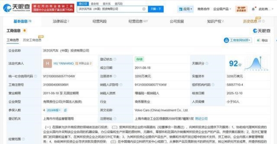 沃尔沃汽车中国投资公司领导层换帅 引领新阶段发展