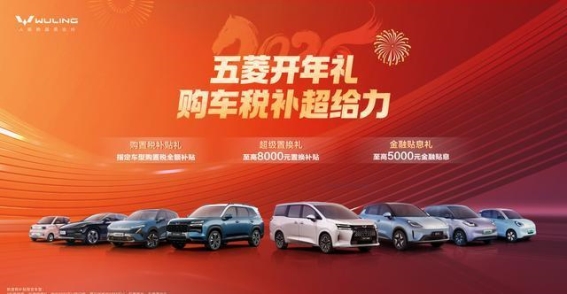 五菱开年惠民，新能源购车享全额购置税补贴与多重好礼