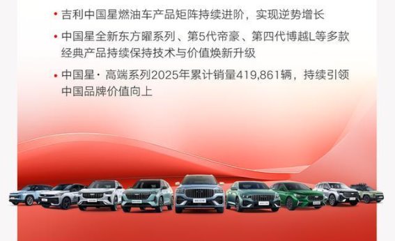 吉利2025年销量破302万背后的全方位增长动能
