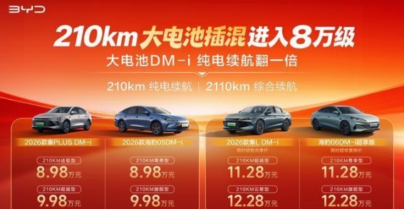 比亚迪大电池DM-i：让长续航插混走进8万元时代